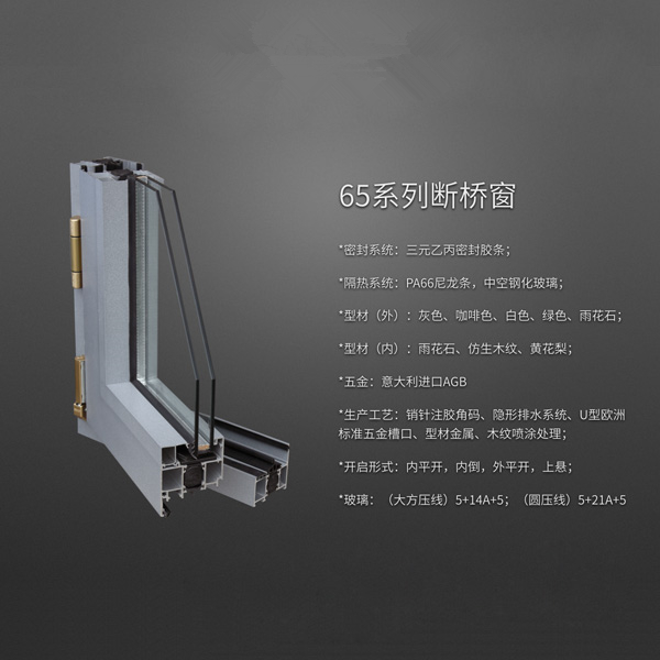 系统窗65系列断桥窗
